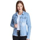 Jaqueta Jeans HNO Desfiada Delavê Azul