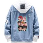 Jaqueta jeans Loose Creative Design Korean Idol BTS Group