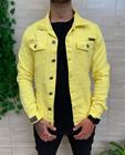 Jaqueta Jeans Masculina Amarelo Claro Slim