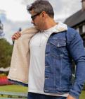 Jaqueta Jeans Masculina Forrada Em Pelúcia Pelinhos