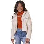 Jaqueta Juvenil Look Jeans Teddy Bege