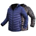 Jaqueta Masculina Dupla Face Camuflada Casaco Impermeável Puffer