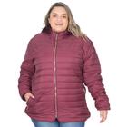 Jaqueta Nylon Plus Size Feminina Peluciada Capuz Removível