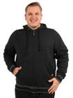 Jaqueta Plus Size Masculina Moletom Anistia Aberta Preto