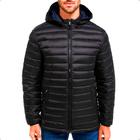 Jaqueta Puffer Bobojaco Masculina Capuz Removivel Impermeável