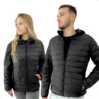 Jaqueta Puffer Bobojaco Unissex Unisex Masculino e Feminino Frio Capuz Removível Chuva Inverno