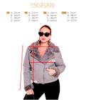 Jaqueta Puffer Feminina PU Emborrachado Casaco Forrado Pelucia Bobojaco
