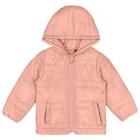 Jaqueta Puffer Infantil Kyly Básica com Capuz Menina