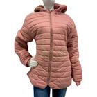 Jaqueta Puffer Ultraleve Feminina Capuz Acolchoada Quente