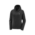 Jaqueta Salomon Fit Hoodie ll Preta Feminina Com Capuz