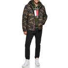 Jaqueta Tommy Hilfiger preenchida com capa macia e camuflagem com capuflagem