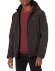 Jaqueta Tommy Hilfiger Soft Shell Sherpa forrada para homens preta