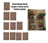 Jardim Vertical Madeira 0,50 X 0,30 2 Unid + 4 Cachepots