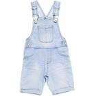 Jardineira jeans infantil feminina mania kids ref: 1012  p/g