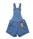 Jardineira Short Macacão Jeans Feminina Infantil Juvenil varias cores