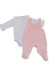 Jardineira romper de tricot bebê e infantil trança rosa claro Boneco de  Neve - Loja Boneco de Neve