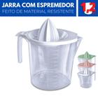 Jarra de Suco Água Refri Tampa Espremedor Alça Plástico 1,2L