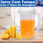 Jarra de Suco Água Refri Tampa Redonda Alça Plástico 2L