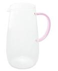 Jarra de Vidro Borossilicato com Alça Fun Rosa 1,3L - Wolff