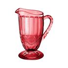 Jarra de vidro decorada vermelha 1,2 litros verre mimo style