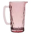 Jarra De Vidro Diamond Rosa Água Ou Suco 1,2L - 123 Util