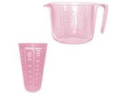 Jarra Medidor 1 Litro + Copo Medidor Multiuso 500 Ml (Rosa)