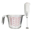 Jarra Medidora De Vidro 500ml Com Misturador Mixer Para Ovos Ou Leite