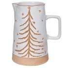 Jarra natalina (branco bege) em ceramica
