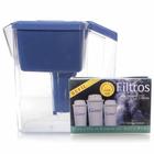 Jarra Purificadora para Água Alcalina Azul+3 Filtros - SAUDE STORE