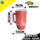 Jarra Redonda para Sucos e Bebidas - 4 LITROS Extra Grande CORES