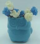 Jarro Cachepot Porcelana Coruja + vaso já com as Flores Para Decoração sua Casa