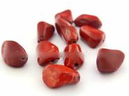 Jaspe Vermelho Rolado Furo Vazado Horizontal Pedra Natural