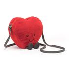 Jellycat Amuseable Heart Saco de pelúcia Crossbody Bolsa com Zi