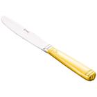 Jg 12 facas de aço inox p/sobremesa c/cabo oco pvd dourado