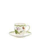 Jg 6 xicaras/pires cafe fruits and flowers - Royal Porcelain