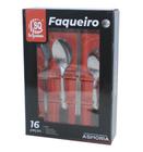 Jg Talher 16Pç Faqueiro Colher Garfo Faca Casa Ashoria Inox