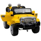 Jipe Elétrico Carrinho Infantil 12v Com Controle E Luz Amarelo Belfix 