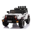 Jipe infantil carro elétrico off road 4x4 bangtoys 12v branco com controle remoto