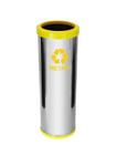 Jj.c43 - lixeira em aço inox com aro plástico 22l