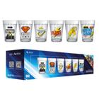 Jogo 06 Copos Americanos Personalizado Super Heróis da Liga da Justiça 190ML com Caixa - Allmix