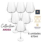 Jogo 06 Unidades de Taças de Cristal Bohemia Vinho 670ml