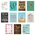 Jogo 11 Placas Decorativas Amor Em Mdf 2,5Mm 19X28,5Cm