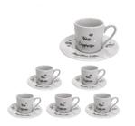 Jogo 12 Peças Xicara De Café Porcelana Brazilian Hauskraft