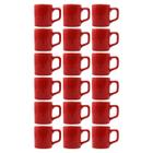 Jogo 18 Xícara Café Expresso Mini Canecas Chá Vermelho 80mL - ECOS