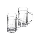 Jogo 2 Caneca Chopp 385ml Vidro Scottini