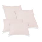 Jogo 2 Capas para Almofadas 50x50cm + 2 Capa 50x30cm Decorativa Suede Glamour Rose - Love4home