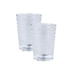 Jogo 2 Copo De Vidro Alto Long Drink Vidro Grosso Agua Suco Transparente 200mL