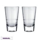 Jogo 2 Copos de Shot 100ml Caninha Dose Tequila Whisky - PRATICASA