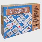 Jogo 2 em 1 Memória E Dominó Alfabeto Madeira MDF Didático Educativo 2904