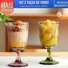 Jogo 2 Taças De Vidro Colorida Vinho Drinks Sucos Cerveja 330ml - Dagia Importação